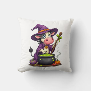 Witch Cow Cauldron Brew Cushion