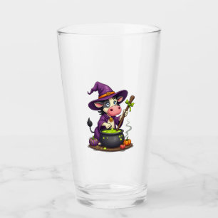 Witch Cow Cauldron Brew Glass