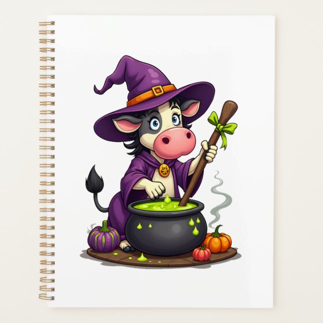 Witch Cow Cauldron Brew Planner (Front)