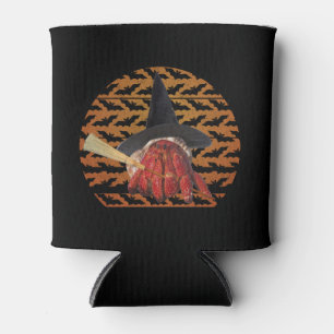 Witch Crab Funny Halloween Hermit Crab Lover Can Cooler
