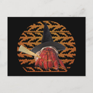 Witch Crab Funny Halloween Hermit Crab Lover Postcard