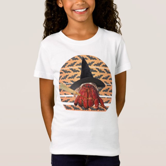 Witch Crab Funny Halloween Hermit Crab Lover T-Shirt (Front)