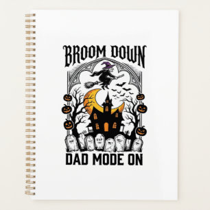 Witch Dad Halloween Broom Broke Vintage Graphic_1 Planner