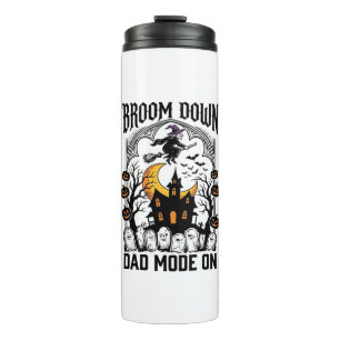 Witch Dad Halloween Broom Broke Vintage Graphic_1 Thermal Tumbler