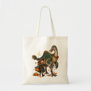 Witch & Deinocheirus Halloween Trick-or-Treat Tote Bag