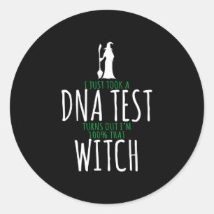 Witch design - 100% that witch - funny halloween  classic round sticker
