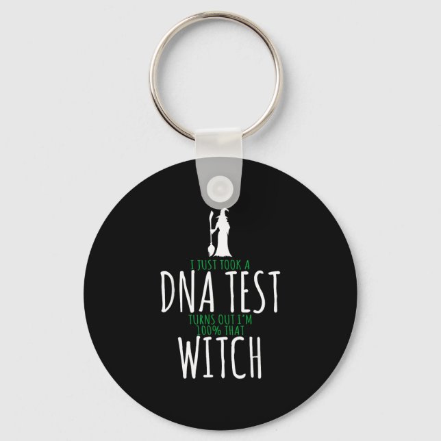 Witch design - 100% that witch - funny halloween  key ring (Front)