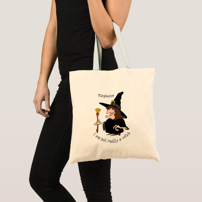 Witch Design Personalised Tote Bag (Front (Product))