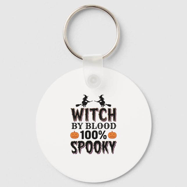 Witch DNA Design Spooky Halloween Humor_1 Key Ring (Front)