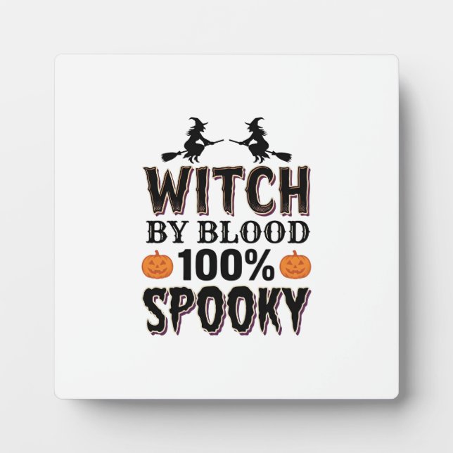 Witch DNA Design Spooky Halloween Humor_1 Plaque (Front)