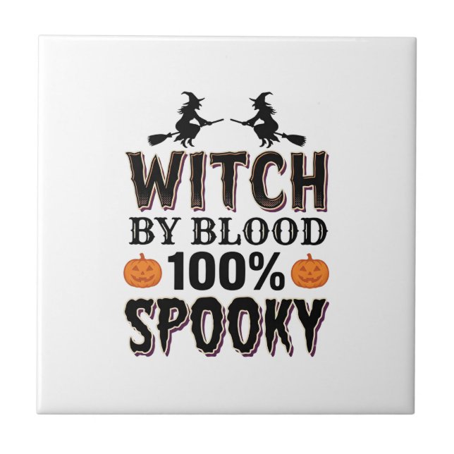 Witch DNA Design Spooky Halloween Humor_1 Tile (Front)