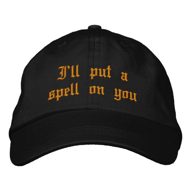 Witch Embroidered Hat (Front)