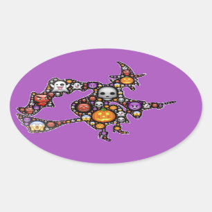 witch emoji oval sticker
