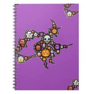 witch emoji spiral notebook