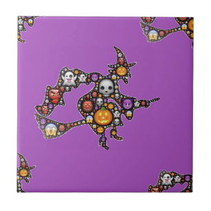witch emoji tile