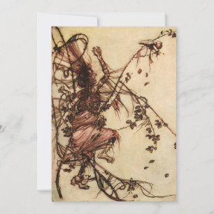 Witch Entangled in Thorns by Arthur Rackham Invitation