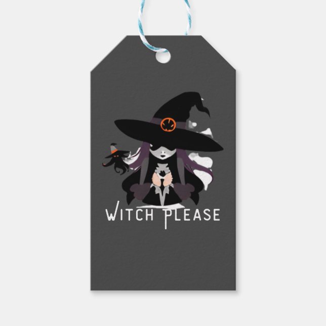 Witch Face Gift Tags (Front)