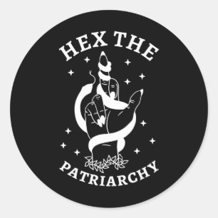 Witch Fight The Patriarchy Hex The Patriarchy  Classic Round Sticker