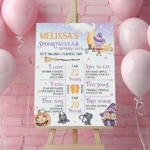 Witch First Birthday Milestone Sign