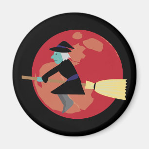 Witch Flying at Night Magnet
