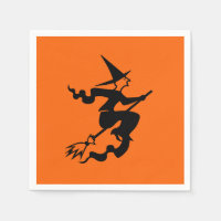 Witch Flying on Broomstick Halloween 4Nellie