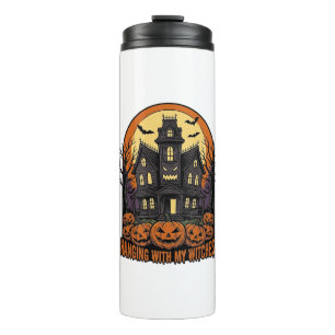 Witch Friends Halloween Haunted House Shirt_1 Thermal Tumbler