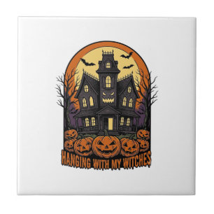 Witch Friends Halloween Haunted House Shirt_1 Tile