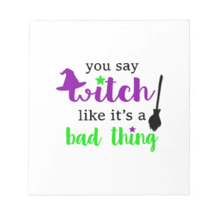 Witch Funny Halloween Notepad
