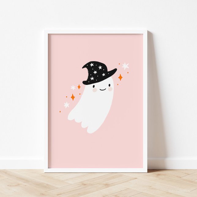 Witch Ghost Pink Halloween Poster (Creator Uploaded)