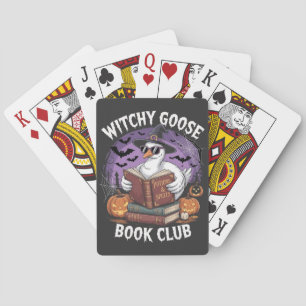 Witch Goose Book Club Spooky Halloween Animal Playing Cards