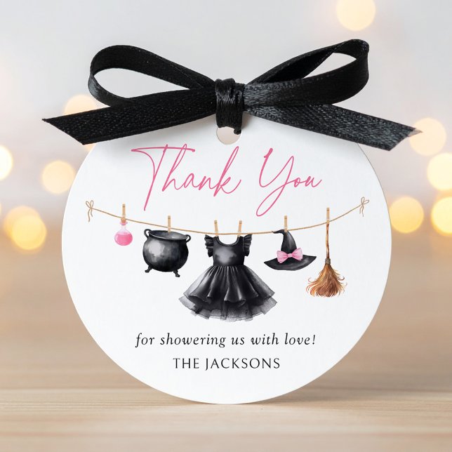 Witch Halloween Baby Shower Favour Tags (Creator Uploaded)