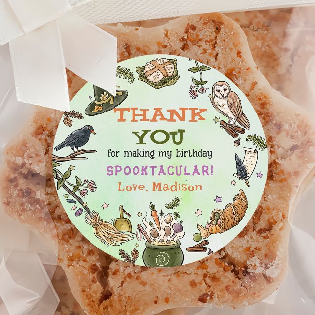 Witch Halloween Birthday Party Sticker (Creator Uploaded)