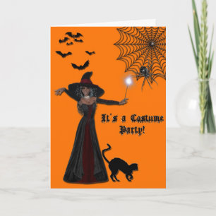 Witch Halloween Costume Party Invitation