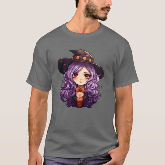 Witch Halloween girl T-Shirt (Front)