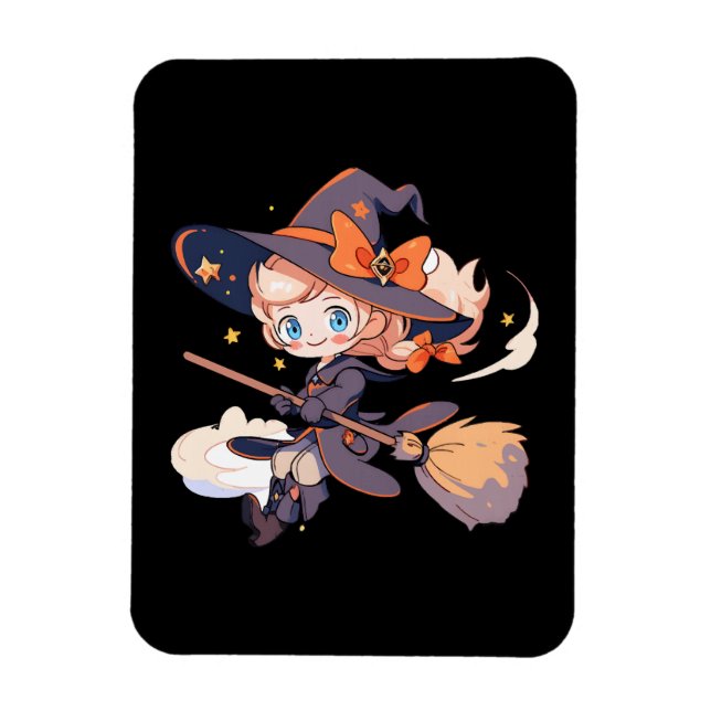 Witch Halloween Magnet (Vertical)