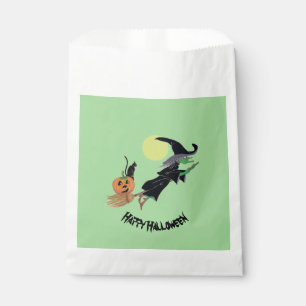 Witch Halloween Party Fun Colourful Paper Favour Bags