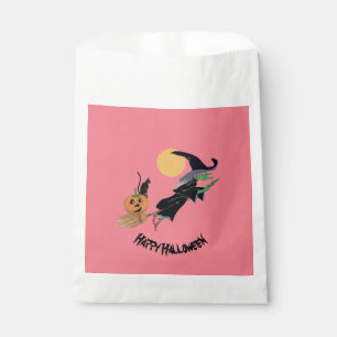 Witch Halloween Party Fun Colourful Paper Favour Bags