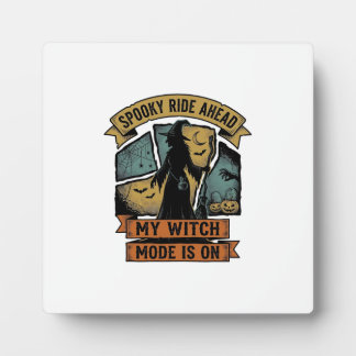 Witch Halloween Shirt Funny Vintage Witch Design_1 Plaque