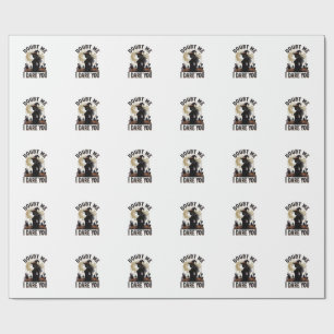 Witch Halloween Shirt with Vintage Moon Graveyard Wrapping Paper