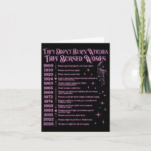 Witch Halloween They Didn't Burn Witches They Burn Card
