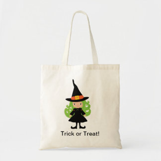 Witch Halloween Trick or Treat Bag Tote