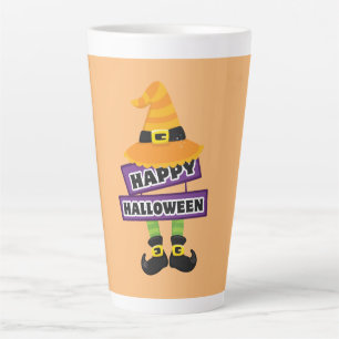 Witch Hat and Feet Halloween Latte Mug