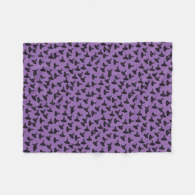 Witch Hat Black Confetti Fleece Blanket (Front (Horizontal))