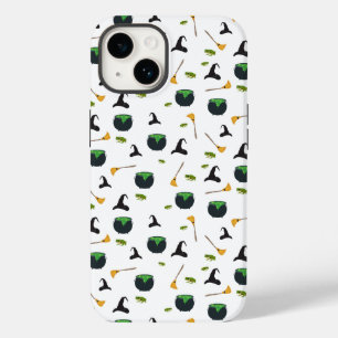 Witch Hat Broom Cauldron Halloween Pattern Case-Mate iPhone 14 Case