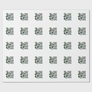 Witch Hat Dog Vintage Engraving Halloween Humour D Wrapping Paper