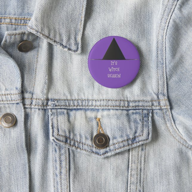 Witch Hat Halloween Button (In Situ)