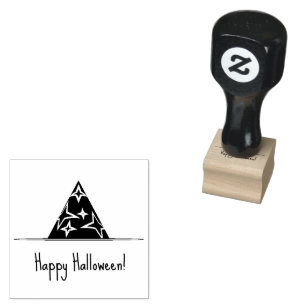 Witch Hat Rubber Stamp