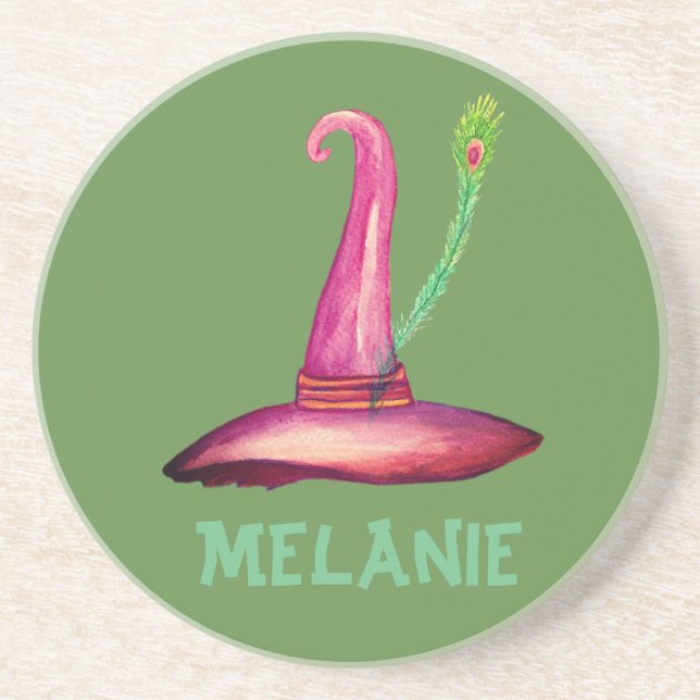Witch Hat Special Personalised  Coasters (Front)