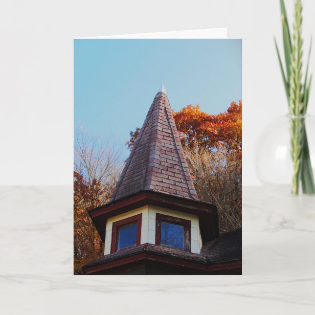"Witch Hat Turret Room" Hallowe’en Card (Front)