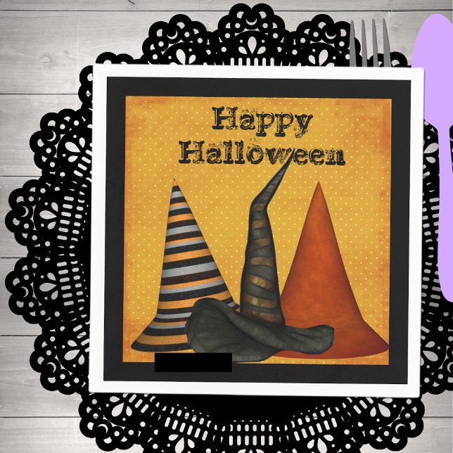 Witch Hats Halloween Party Napkins (Creator Uploaded)